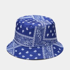 Bandana Print Bucket Hats With Multiple Colorways - Blue