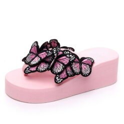 Handmade slippers butterfly sandals and slippers - Pink02, 40