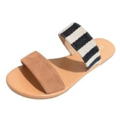 Leopard slippers sandals - Brown, 42