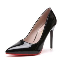 Pointed pumps high heels work shoes - Black, 38