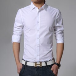 French Dress Shirt Formal Tuxedo Shirts - White, XXL