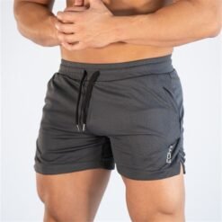 Men Fitness Bodybuilding Shorts - Deep Grey, L