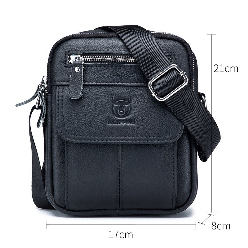 Leisure Mini Men's Leather Shoulder Crossbody Cash Bags - Image 2