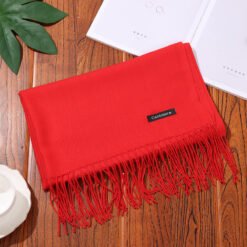 New Designer Brand Women Scarf Shawls Lady Wraps Foulard Neck Scarves - Red