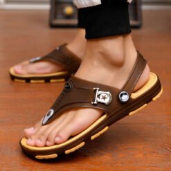 Slippers Men's Sandals Non-slip Sandals And Slippers - 1817Brown, 36