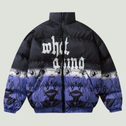 Hip Hop Oversized Padded Parkas Mens Harajuku Gradient Carto - 1 Style, XL