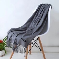 New Designer Brand Women Scarf Shawls Lady Wraps Foulard Neck Scarves - Drak grey