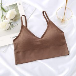 Seamless Underwear Female Crop Tops - Khaki