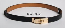 High Quality Women Real Leather 1.8cm Width Belts Golden - 2 Style