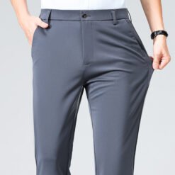 Men's Casual Trousers Business Trousers Loose - 516 Light Gray, 30