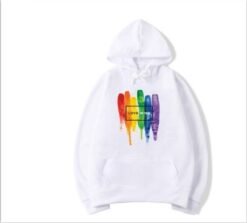 Men's Pride Lgbt Cotton Fleece Hoodies Sweatshirts Man Love Wins Sweatshirts Hoodies Comics Hoodie - White, M