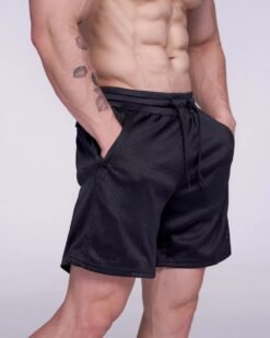 Summer American Shorts Mesh Shorts Men - Black, XL