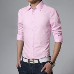 French Dress Shirt Formal Tuxedo Shirts - Pink, 3XL