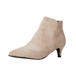 Suede Stiletto Heel Ankle Boots Pointed-toe Ankle Boots - Beige, 38