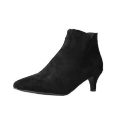 Suede Stiletto Heel Ankle Boots Pointed-toe Ankle Boots - Black, 37