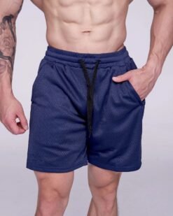 Summer American Shorts Mesh Shorts Men - Dark Blue, XXXL