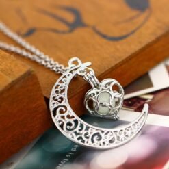 Alternative view of Glowing Pendant Necklaces Silver Plated Chain Necklaces