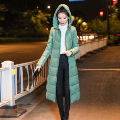 Women's Down And Cotton-padded Jackets From Dongdaemun - Green, 4XL