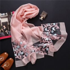 new brand women scarf fashion hollow Embroidery silk scarves lady shawls and wraps spring summer sunscreen beach stoles - Snow tooth