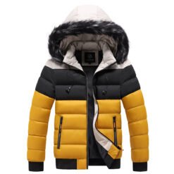 Splicing down jackets - Yellow, XXL