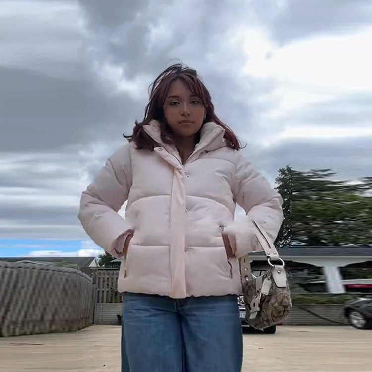 Detachable Hat Short Loose Cotton Coat Women - Image 4