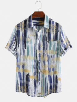 Fashion Casual Print Hawaiian Shirts For Men - OFSX01299, 5XL