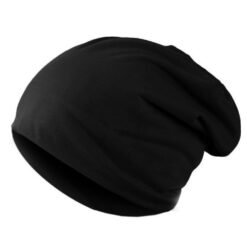 Solid Color Autumn Spring Beanies Hats For Man Male - Black