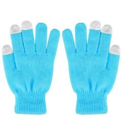 Unisex Winter Knit Gloves Touchscreen Outdoor Windproof Cycling Skiing Warm Gloves - Blue