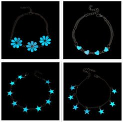 Real night glow bracelets Stars peach blossoms luminous bracelets bracelets - Set