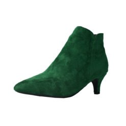 Suede Stiletto Heel Ankle Boots Pointed-toe Ankle Boots - Green, 39