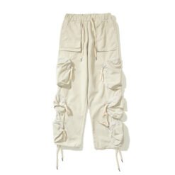 Poket Pants Cargo Multi-pocket Lounge Pants - Khaki, L