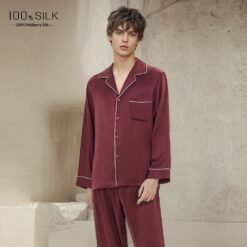 Mumi Heavyweight Silk Pajamas For Men - 5088 Chocolate 19 M, 3XL