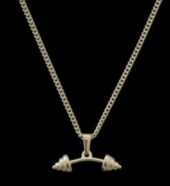 Necklaces - Silver, Dumbbell necklace