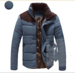 Warm Causal Parkas Male Outerwear Windbreak Jackets Coats - Blue gray, 4XL
