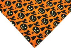 Halloween Dog Bandanas Pumpkin And Spider Web Bibs Triangle Reversible Fall Pet Scarf Premium Durable Fabric Adjustable Fit - Orange