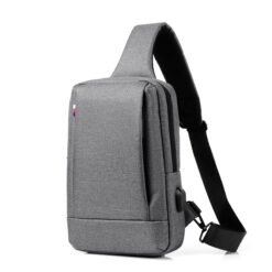 Men Chest Bag Shoulder Bags Crossbody Sling Backpack - Dark grey