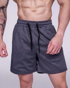 Summer American Shorts Mesh Shorts Men - Dark Gray, M