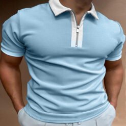 Men's Polo Shirt Men Solid Polo Shirts Brand Men Short-Sleeved Shirt Summer Shirt Man Clothing - 4Style, XL