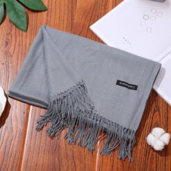New Designer Brand Women Scarf Shawls Lady Wraps Foulard Neck Scarves - Dark grey