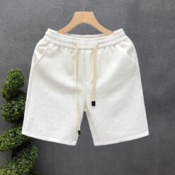 White Jacquard Shorts For Men Shorts - D106 White, M