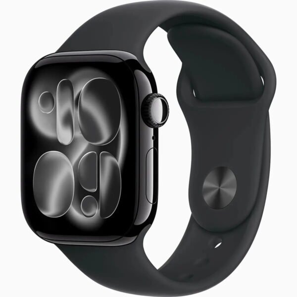 (Open Box) Apple Watch Series 11 (GPS) 42mm Jet Black Aluminum Case with Black Sport Band - S/M