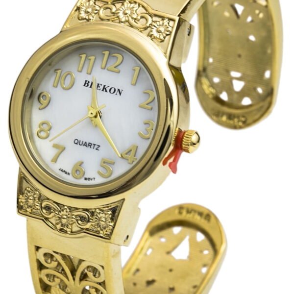 Blekon Women’s 28mm Cuff Bangle Watch – Japanese Quartz Movement, Elegant Fashion Bracelet