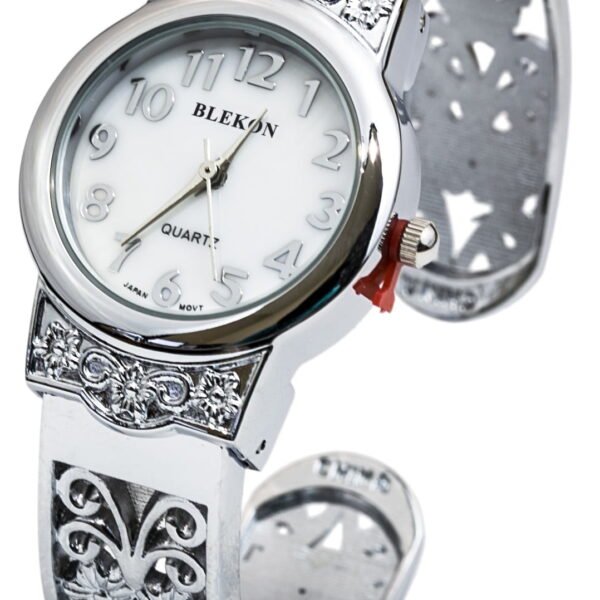 Blekon Collections Japanese Quartz Women's 28mm Case Elegantly Designed Cuff Bangle Watch