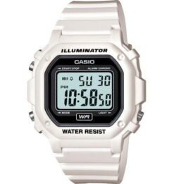 Casio Men's Digital Illuminator Sport Watch, White Resin F108WHC-7ACF