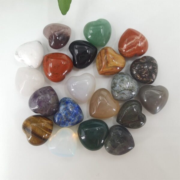 Crystland 10pcs Natural Mix Quartz Mini Heart Quartz Crystal Pendant Gift Healing Gift