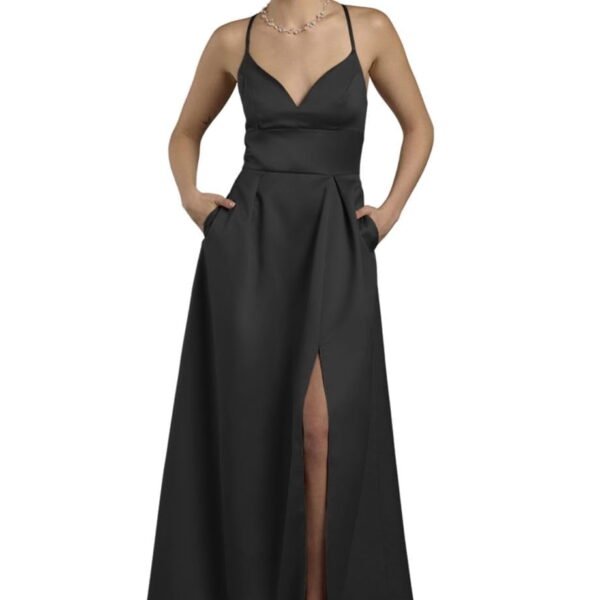 David’s Bridal, The Edit by DB Studio Women's Formal Empire Waist Ball Gown, Full Length, Satin