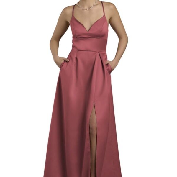 David’s Bridal, The Edit by DB Studio Women's Formal Empire Waist Ball Gown, Full Length, Satin