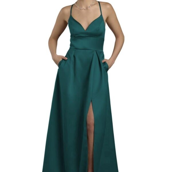 David’s Bridal, The Edit by DB Studio Women's Formal Empire Waist Ball Gown, Full Length, Satin