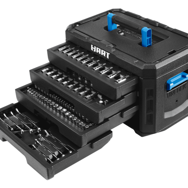 HART 215-Piece Mechanics Tool Set, Multiple Drive, Chrome Finish