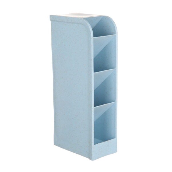 Home Edit Storage LAWOR 4 Compartment Storage Box Cosmetic Underwear Desk Bar Organizer Office Caddy Light Blue O4485